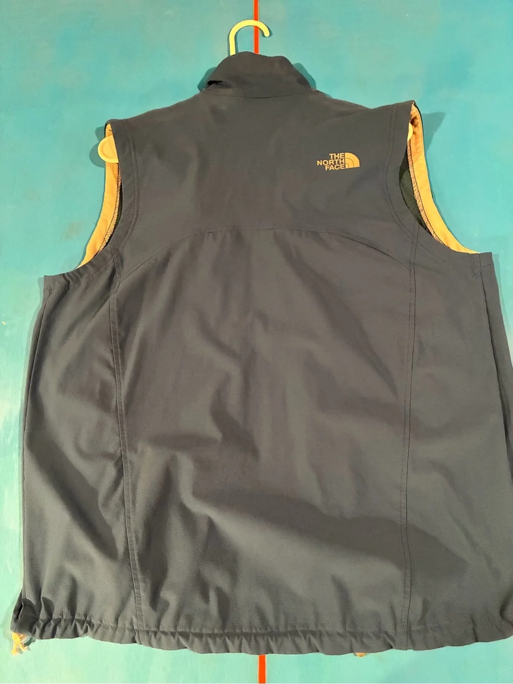 The North Face Apex Softshell Vest - Navy with Tan Trim